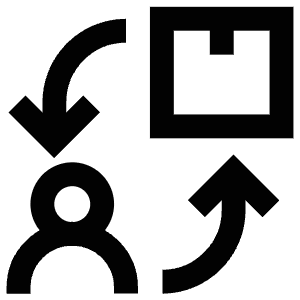 Package Arrows User Icon from Atlas Line Set