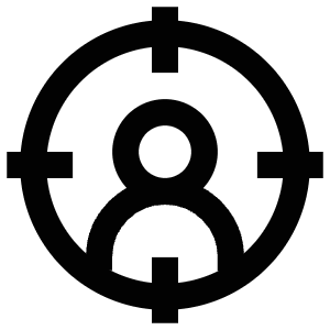User Target Icon from Atlas Line Set