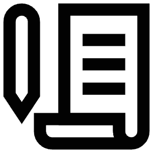 Write Paper Icon from Atlas Line Set