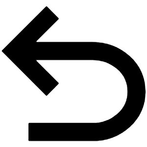 Arrow Turn Backward Fill Icon from Outlined Fill - Material Pro Set