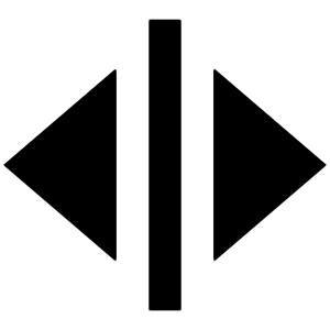 Triangle Arrow Move Horizontal Alt Fill Icon from Outlined Fill - Material Pro Set