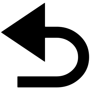Triangle Arrow Turn Backward Fill Icon from Outlined Fill - Material Pro Set