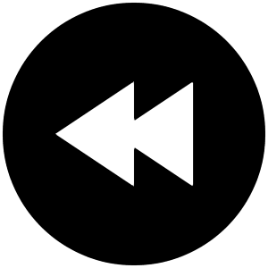 Fast Rewind Circle Fill Icon from Outlined Fill - Material Pro Set