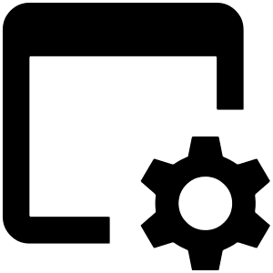 Web Asset Gear Fill Icon from Outlined Fill - Material Pro Set