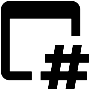 Web Asset Hash Fill Icon from Outlined Fill - Material Pro Set