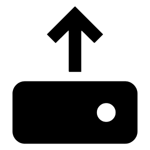 Harddisk Upload Icon from Outlined Fill - Material Pro Set