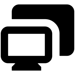 Monitor Projection Fill Icon from Outlined Fill - Material Pro Set