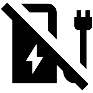 Ev Station Off Fill Icon from Outlined Fill - Material Pro Set