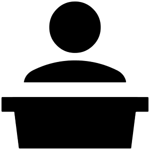 Speech Podium Fill Icon from Outlined Fill - Material Pro Set