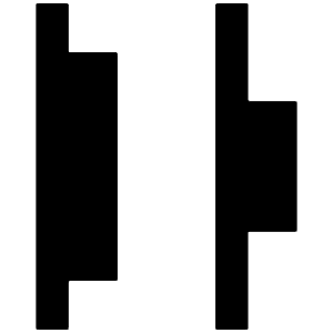Distribute Left Fill Icon from Outlined Fill - Material Pro Set