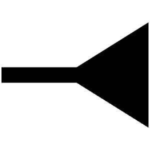 Line End Inverted Triangle Fill Icon from Outlined Fill - Material Pro Set