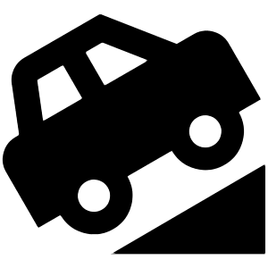 Hill Up Fill Icon from Outlined Fill - Material Pro Set
