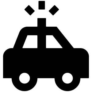 Police Car Fill Icon from Outlined Fill - Material Pro Set