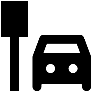 Taxi Stop Fill Icon from Outlined Fill - Material Pro Set