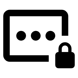 Password Input Lock Icon from Outlined Line - Material Pro Set