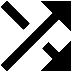 Triangle Arrow Crossover Right Icon from Outlined Line - Material Pro Set