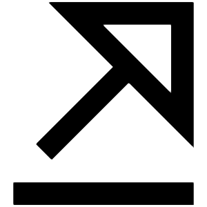 Triangle Arrow Diagonal Top Right Icon from Outlined Line - Material Pro Set
