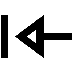 Triangle Arrow First Icon from Outlined Line - Material Pro Set