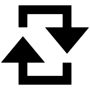 Triangle Arrow Reload Vertical Alt Icon from Outlined Line - Material Pro Set