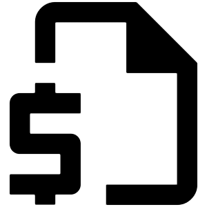 Finance Document Icon from Outlined Line - Material Pro Set