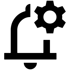 Notification Setting Gear Icon from Outlined Line - Material Pro Set
