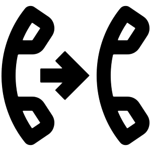 Call Forwarding Icon from Outlined Line - Material Pro Set
