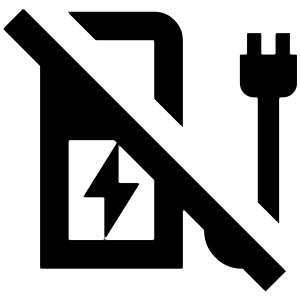 Ev Station Off Icon from Outlined Line - Material Pro Set