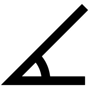 Angle 45 Icon from Outlined Line - Material Pro Set