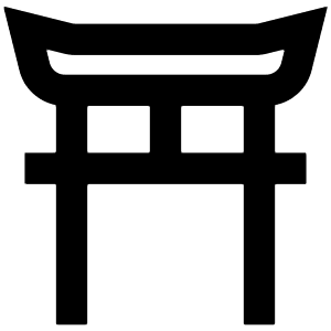 Shinto Religion Icon from Outlined Line - Material Pro Set