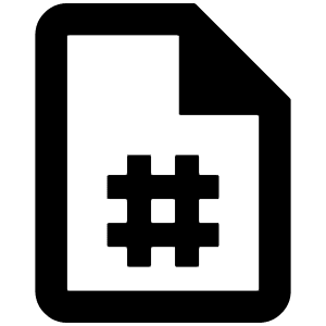 Page Number Icon from Outlined Line - Material Pro Set