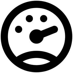 Speed Gauge High Icon from Outlined Line - Material Pro Set