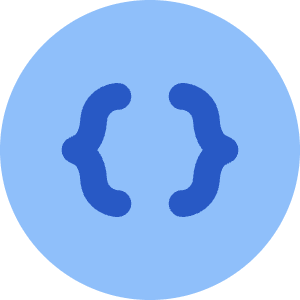Braces Circle Icon from Core Flat Set