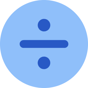 Division Circle Icon from Core Flat Set