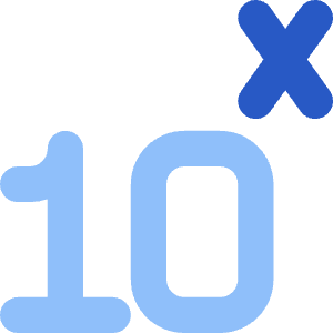 Exponent Number Icon from Core Flat Set