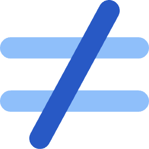 Not Equal Sign Icon from Core Flat Set