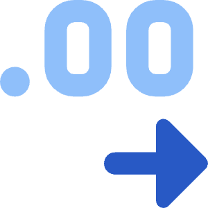 Number Decimal Increase Icon from Core Flat Set