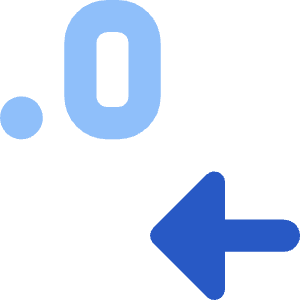 Number Decimal Reduce Icon from Core Flat Set