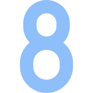 Number Eight Icon from Core Flat Set