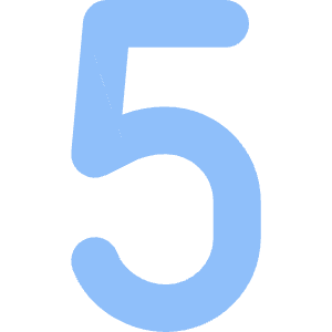 Number Five Icon from Core Flat Set