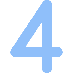 Number Four Icon from Core Flat Set