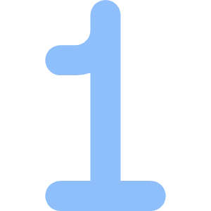 Number One Icon from Core Flat Set