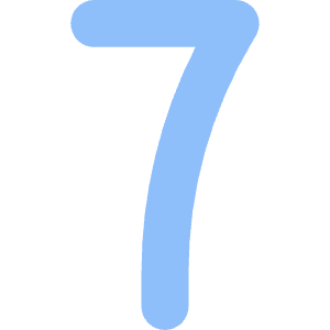 Number Seven Icon from Core Flat Set