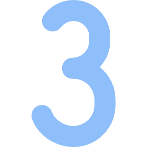 Number Three Icon from Core Flat Set