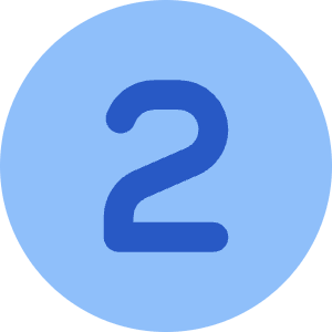 Number Two Circle Icon from Core Flat Set
