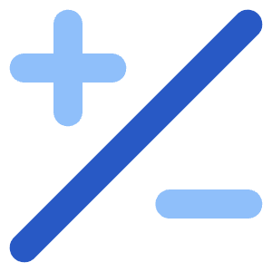 Plus Minus 1 Icon from Core Flat Set