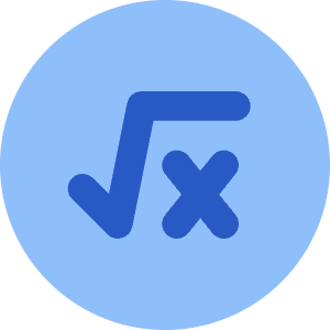 Square Root X Circle Icon from Core Flat Set