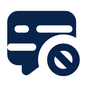 Danmaku Off Fill Icon from Mingcute Fill Set
