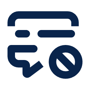 Danmaku Off Line Icon from Mingcute Line Set