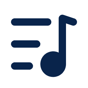 Playlist Fill Icon from Mingcute Fill Set