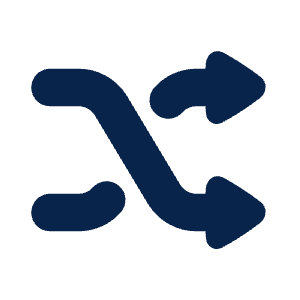 Shuffle 2 Fill Icon from Mingcute Fill Set